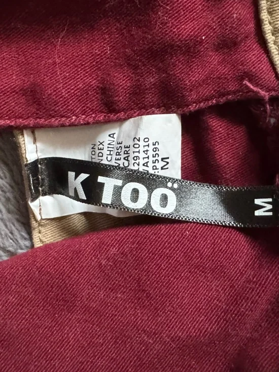 Girls Colorblock Bralette in Burgundy, Cream & Tan - Picture 2 of 3